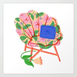 Floral Chair Art Print