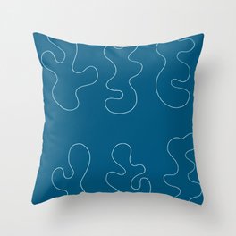 Line Objects 6 in Greyish Blue Throw Pillow