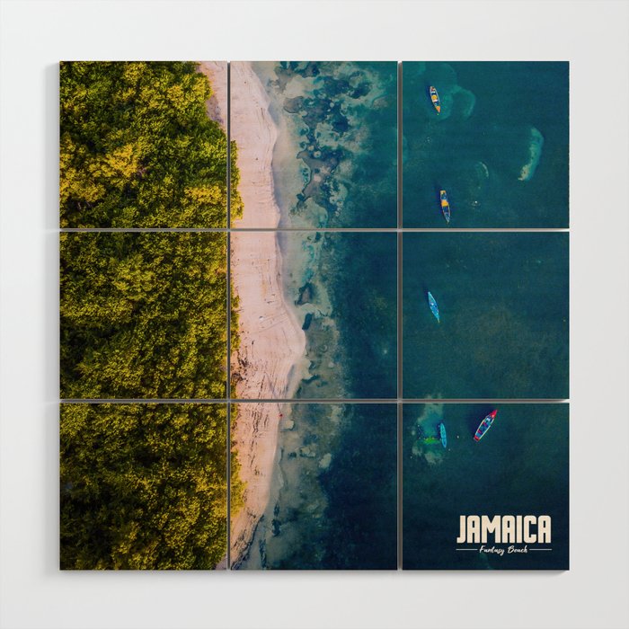 Fantasy Beach Jamaica Wood Wall Art By Showemejamaica