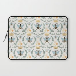 Queen Bee with Gold Crown and Laurel Frame Laptop Sleeve