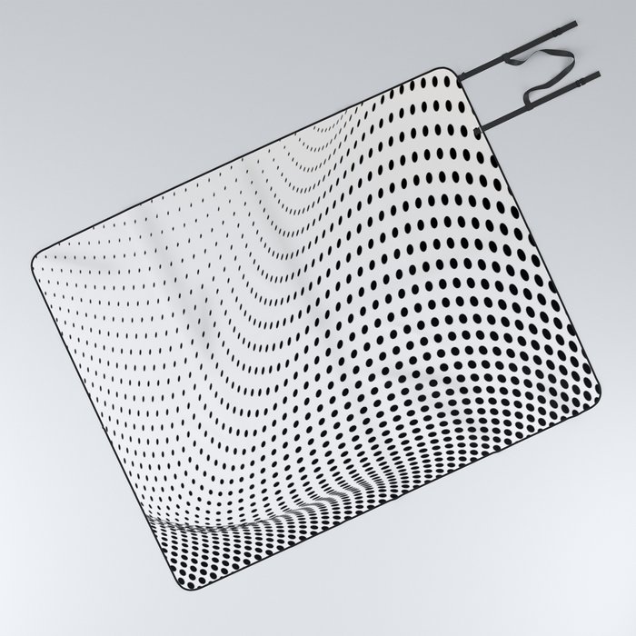 Wavy Halftone Picnic Blanket