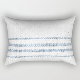 Vintage Farmhouse Grain Sack Soft Blue Stripes  Rectangular Pillow