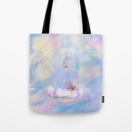 Venus Falls Tote Bag | Portal, Crystals, Irridescent, Bubbles, Highvibes, Magical, Graphicdesign, Heavens, Space, Goddess 