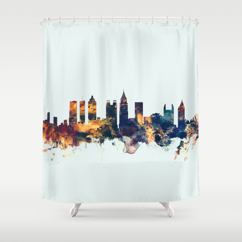 Atlanta Georgia Skyline Shower Curtain By Artpause Society6