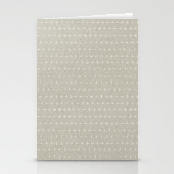 woven crosses - warm gray Stationery Cards