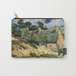 Vincent Van Gogh Thatched Cottages at Cordeville 1890 Carry-All Pouch