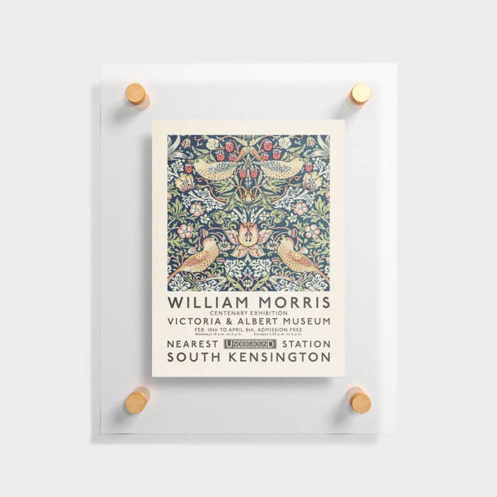 Strawberry Thief William Morris Art Exhibition Floating Acrylic Print