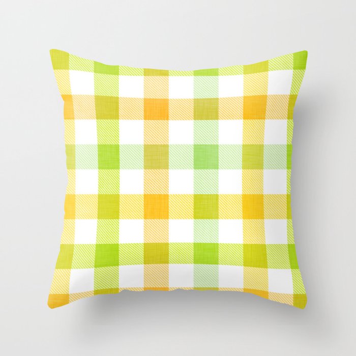 Green clearance gingham pillow