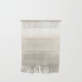 Beige and Taupe Horizon Minimalist Abstract Landscape Wall Hanging
