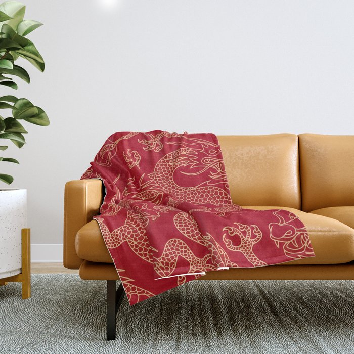Chinese New Year Throw Blanket