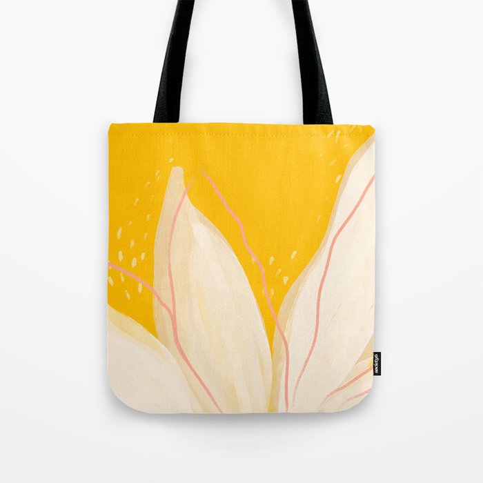 Freedom In The Floral Yellow. Tote Bag