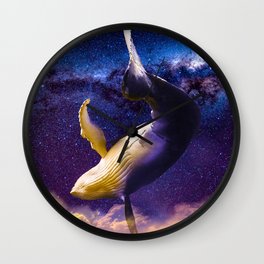Dream Whale at Night Wall Clock