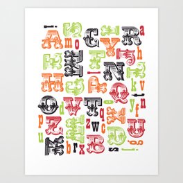 Alphabet Print Art Print
