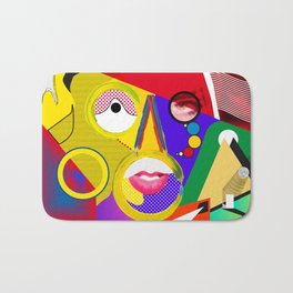 Color portrait Bath Mat | Pop Art, Color, Vector, Plastic, Acrylic, Digital, Vintage, Tumblr, Abstract, Pattern 