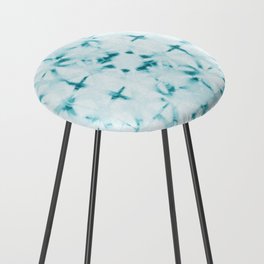 White and turquoise water spots Counter Stool