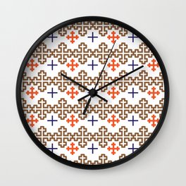 Coptic Cross Pattern Wall Clock