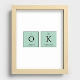 Periodic Table Slogan Recessed Framed Print