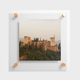 Spain Photography - Castle Standing In The Pretty Sunset Floating Acrylic Print
