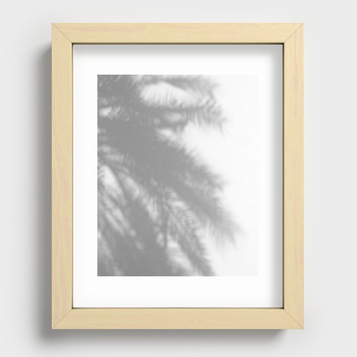 Tropical Leaf Shadow Recessed Framed Print
