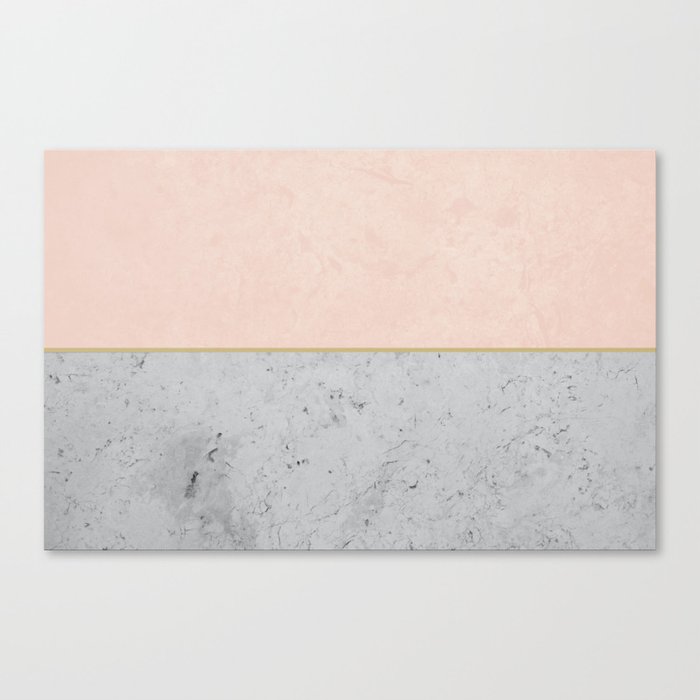 Soft Peach Meets Light Gray Concrete #1 #decor #art #society6 Canvas Print