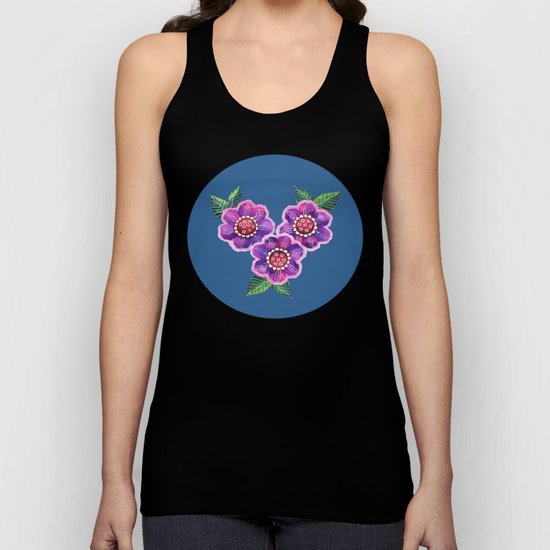 Purple Flowers I Unisex Tank Top