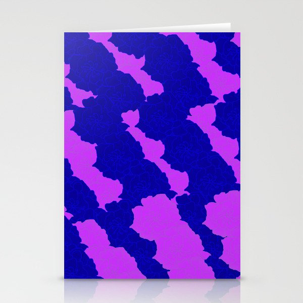 Lavender & Blue Flower Collage Stationery Cards