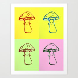 Cute Mushroom Art Prints For Any Decor Style Society6 His typical mushrooms are halves of two random mushrooms. cute mushroom art prints for any decor