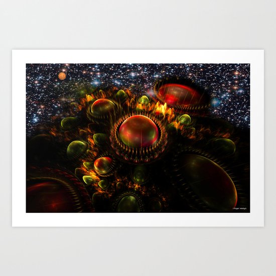 Starship Arriving Art Print