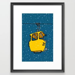 Ski lift gondola Framed Art Print