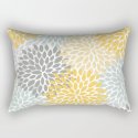 Society6 Modern Yellow Dahlia Flower by Aledan on Rectangular Pillow Small 17 x 12 