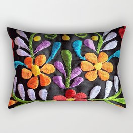 Mexican Flowers Rectangular Pillow
