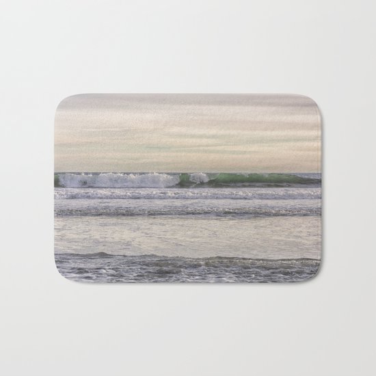 Winter waves at the beach Bath Mat