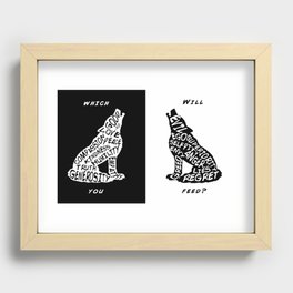 The One You Feed - Two Wolves legend Recessed Framed Print