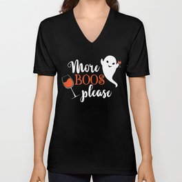 More Boos Please Cool Halloween Ghost V Neck T Shirt