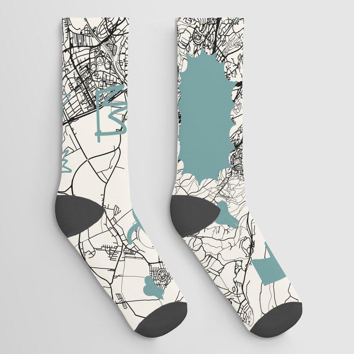 Bratislava, Slovakia - Map Collage Socks