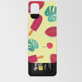 Ice Lolly Tropical Watermelon Pattern Hibiscus Icecream Android Card Case