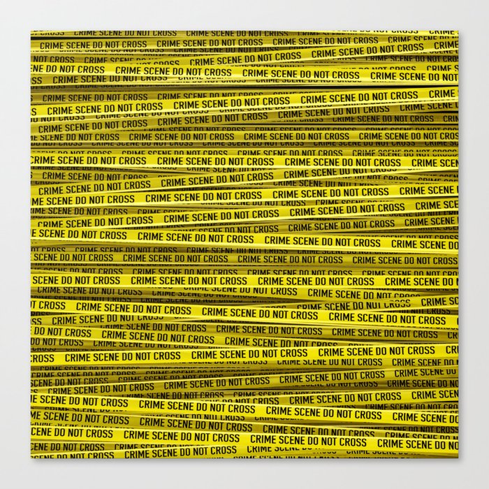 Crime scene / 3D render of endless crime scene tape Canvas Print