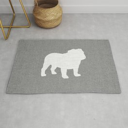 Bulldog Silhouette(s) Area & Throw Rug