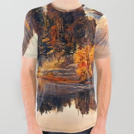 Autumn in the Mountains All Over Graphic Tee
