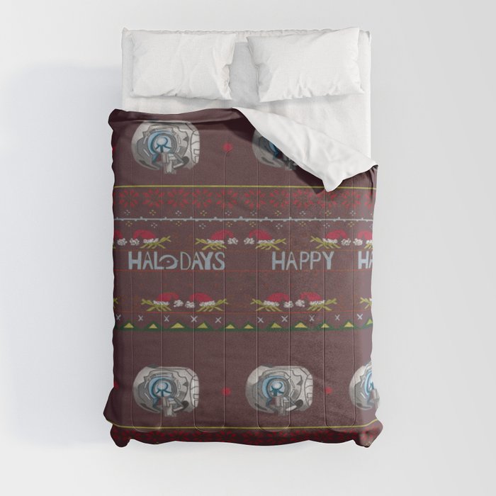 Ugly Halo Christmas sweater Comforter