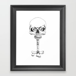 Skull and Bones Framed Art Print