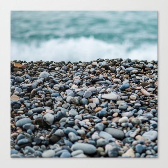 On the Water Edge (Beach & Rocks) Canvas Print