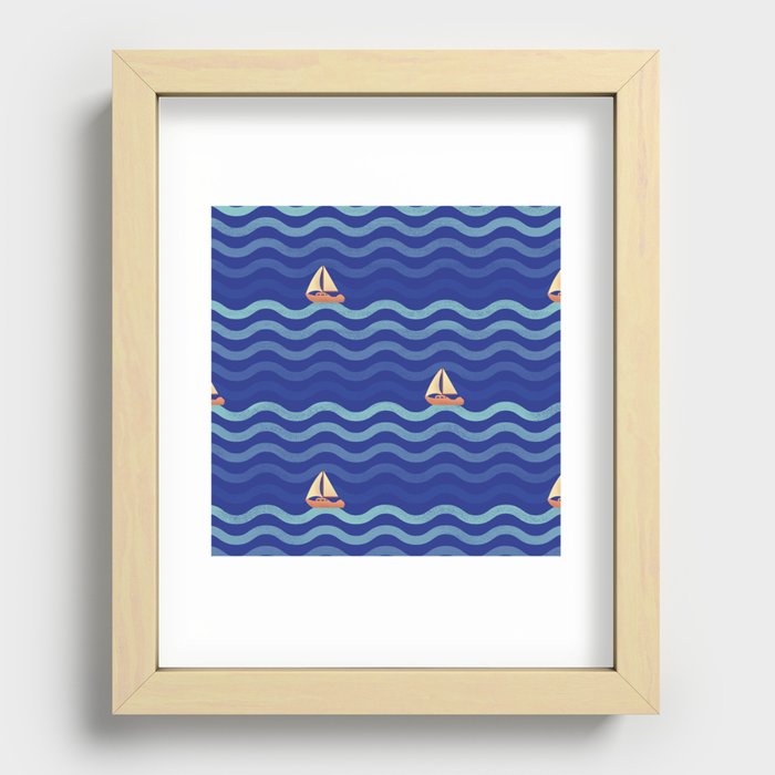 Ocean Waves Recessed Framed Print