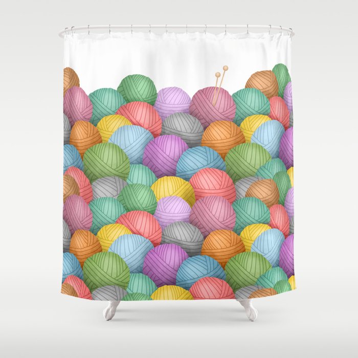 So Much Yarn Shower Curtain