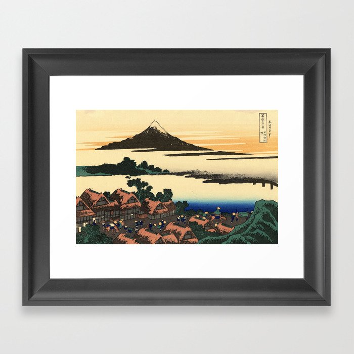 Dawn at Isawa in Kai Province Hokusai Framed Art Print