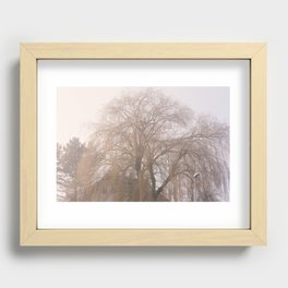 Foggy Willow Recessed Framed Print