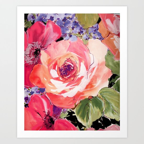 The Rose floral Art Print