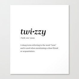 Twizzy Dictionary Definition Hip Hop Humor Canvas Print
