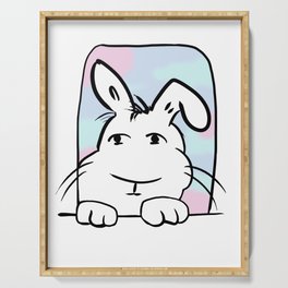 Bunny on a Lookout Serving Tray