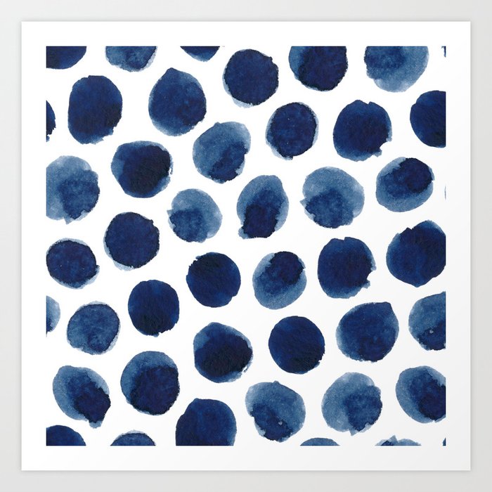 Watercolor polka dots Kunstdrucke